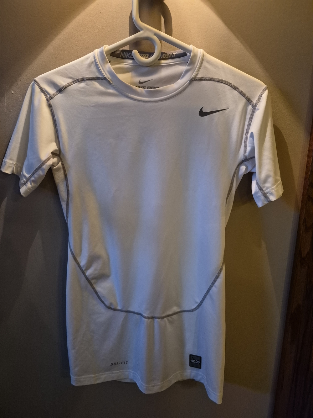 Nike White Short-Sleeve Dri-FIT Compression Tee **HUGE CLOSET SALE!**